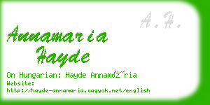 annamaria hayde business card